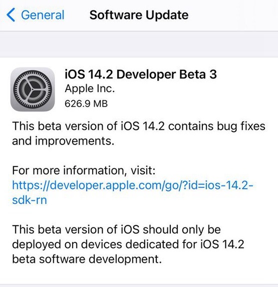 ƻ iOS 14.2Beta 3ݼ