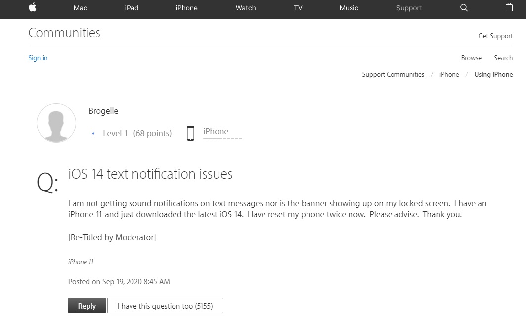 iOS 14.3 Դ SMS źϢ֪ͨȱʧ⣬ȫϵ