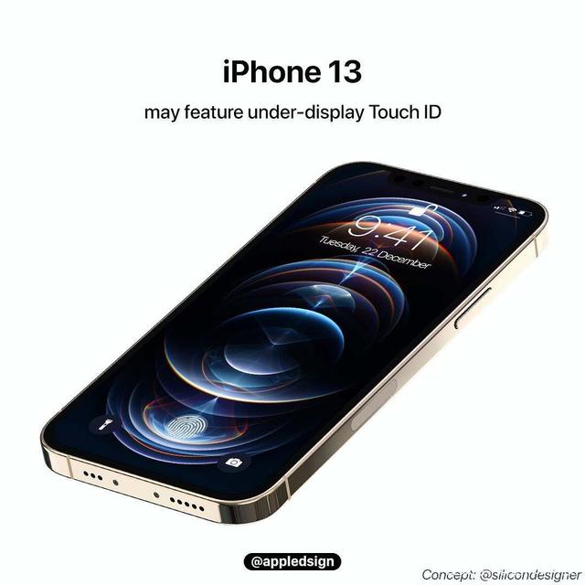 iPhone13还是有刘海，加入屏下指纹，连充电接口也没了