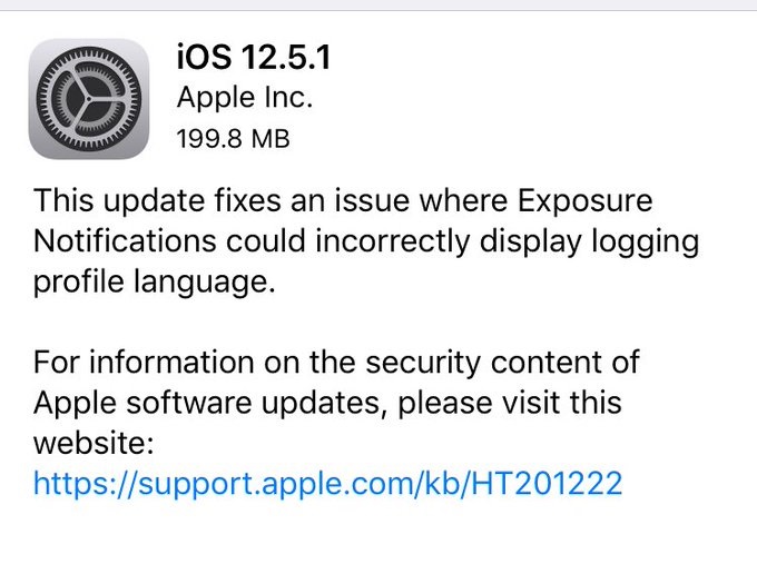 ƻ iOS 12.5.1 ʽ淢iPhone 6/Plus ȾɻͿ޸ COVID -19 ¶֪ͨ