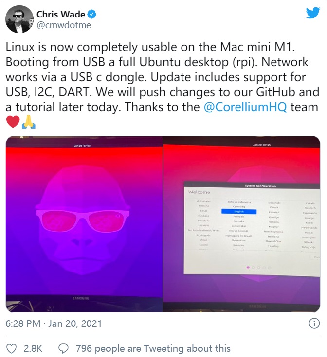 Ubuntu Linux ϵͳ֧ M1 Mac 