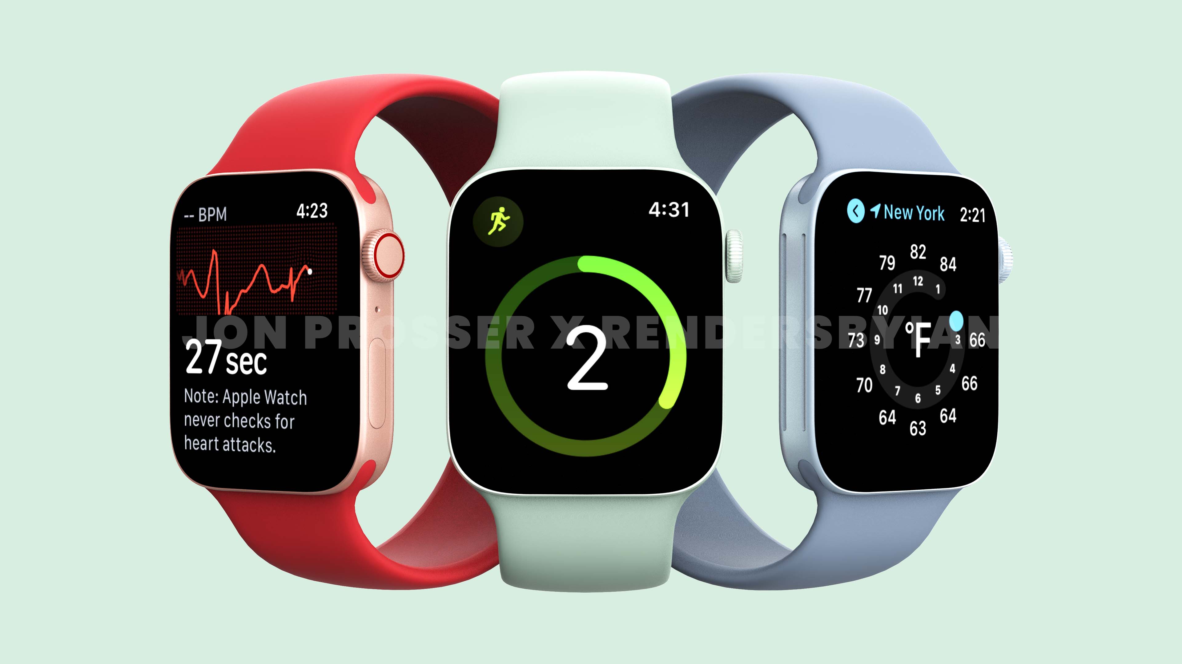 Apple Watch Series 7 Ⱦͼع⣺ֱǱ+ȫɫ