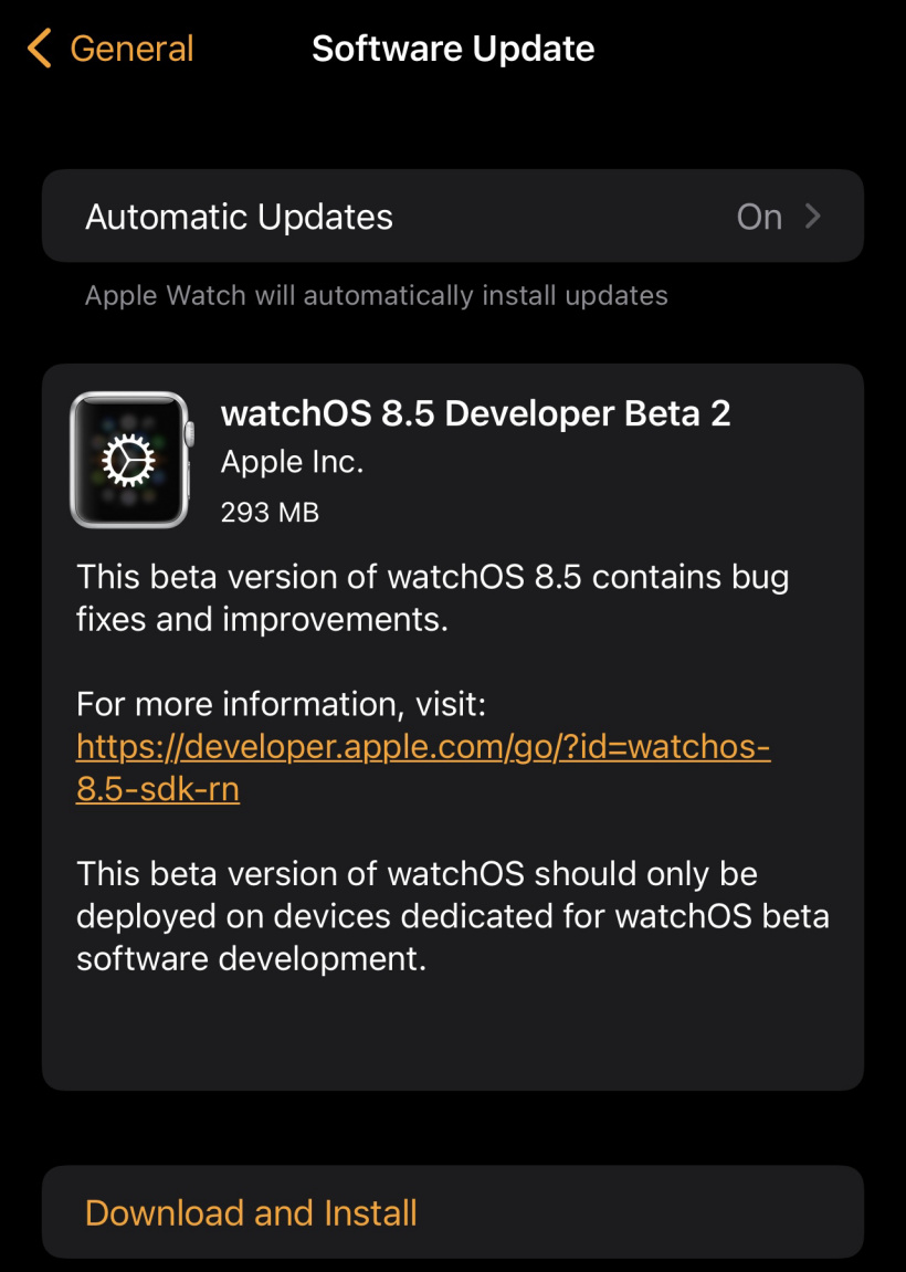 ƻ watchOS 8.5 Ԥ Beta 2 