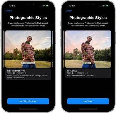 如何在iPhone 13相機應用程序中使用攝影風格