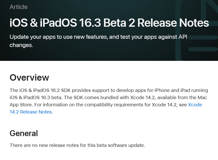 ƻ iOS / iPadOS 16.3 Ԥ Beta 2 