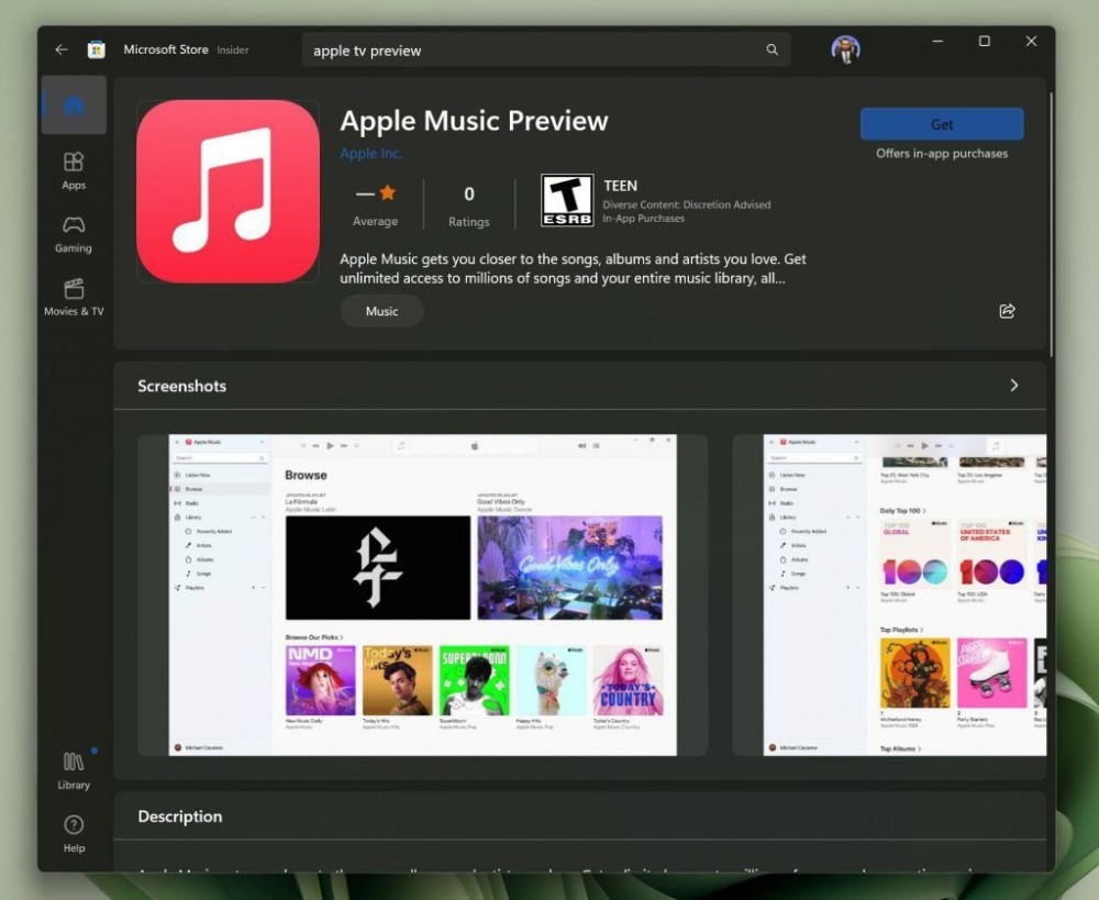 Apple MusicApple TV ƻӦϼ Microsoft Store