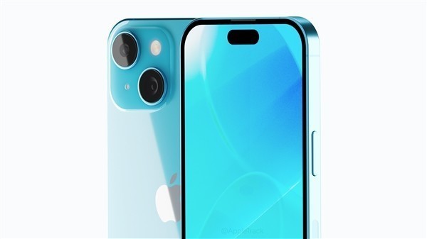 iPhone 15標準版渲染圖曝光：靈動島加經典對角線雙攝