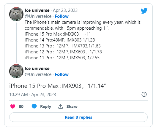 Ϣƻ iPhone 15 Pro Max ȫ 48MP ͷߴǰһ