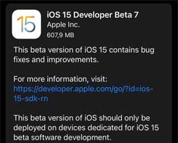 iOS15 beta 7½鼰
