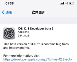 iOS 12.3beta 3ЩݣθiOS 12.3beta 3