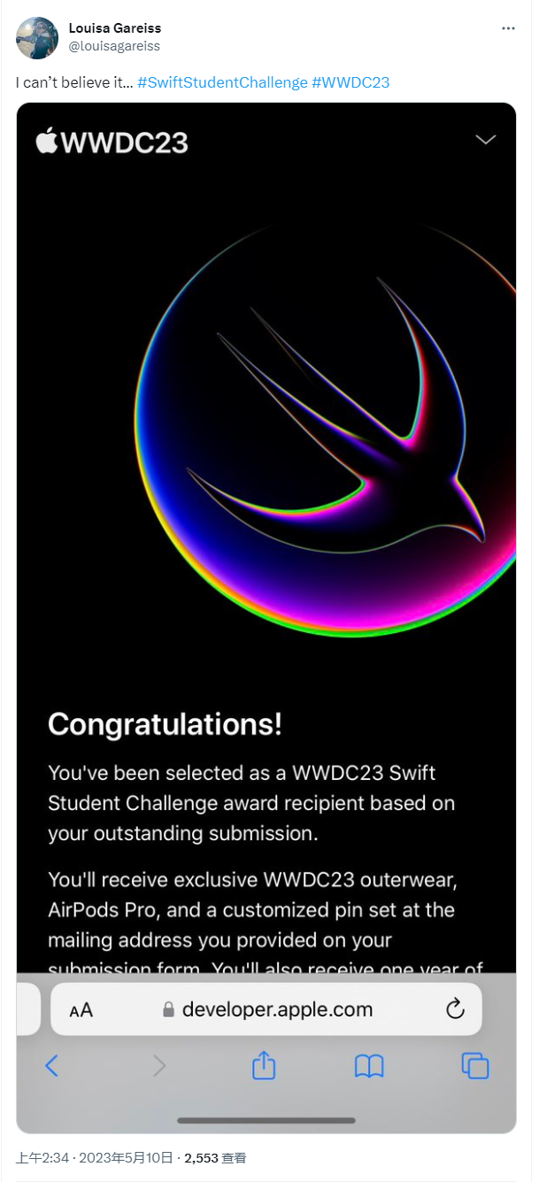 ƻʼ WWDC23 Swift ѧսʤ߷֪ͨʼ