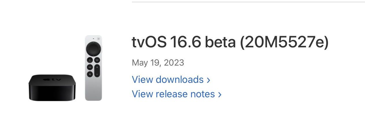 ƻ tvOS 16.6 Beta 120M5527e