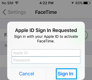 ʹ Apple ID ¼ iPhone ϼ FaceTime