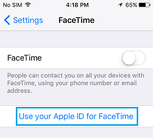  iPhone ʹ Apple ID  FaceTime ͨ