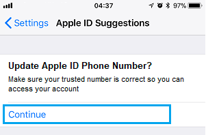 򿪸 Apple ID 绰֪ͨ