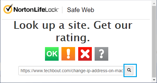 ʹ Norton Safe Web  URL