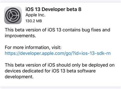 iOS 13 Beta8⣡