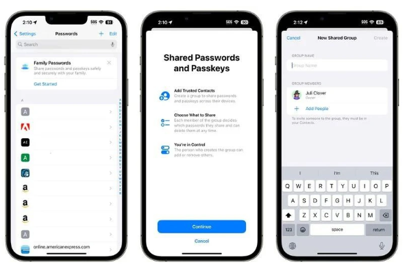 iOS 17أFamily Passwordsѹ