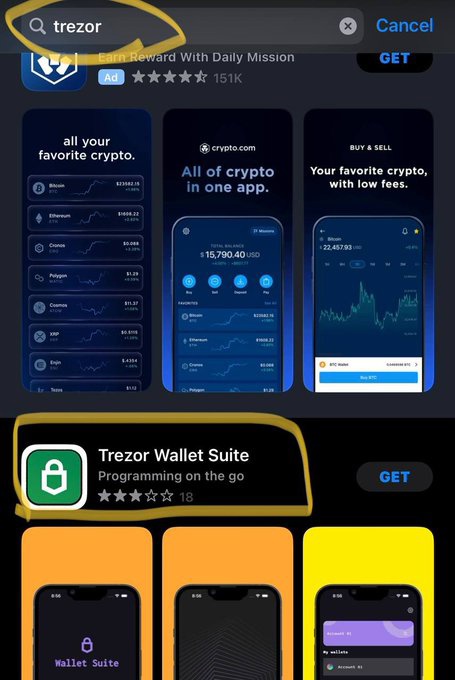 ð Trezor ǮթƭӦú App Storeƻ˻