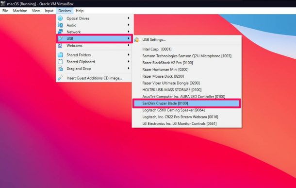 νUSB豸ӵmacOS VirtualBox VM