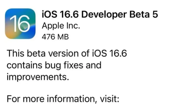 iOS / iPadOS 16.6 Beta 5Щݣ