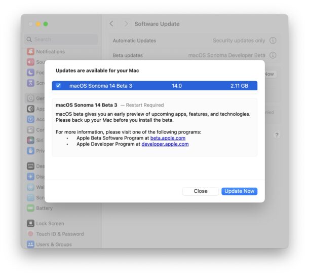 MacOS Sonoma Beta 4½̳̣