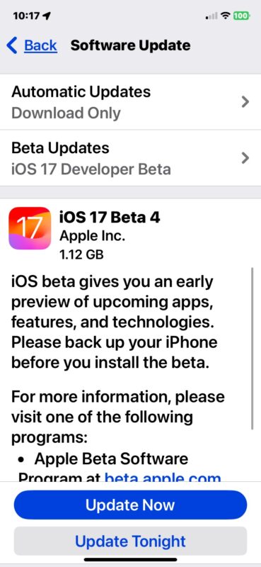 غͰװiOS 17 Beta 4