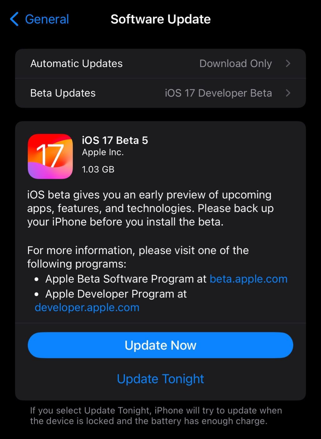 ƻ iOS / iPadOS 17 Ԥ Beta 5 ǿָ׷