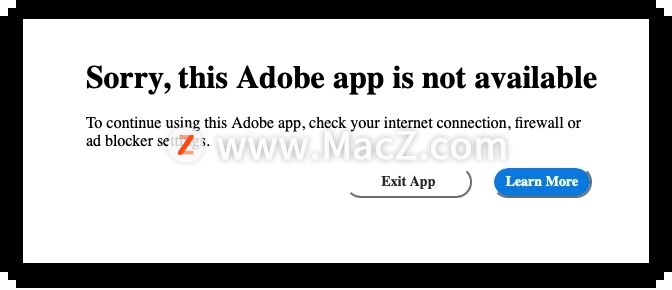 AdobeAdobe app is not availableô