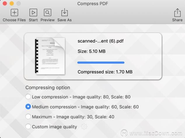 PDFļѹCompress PDF for macμСPDFļĴС