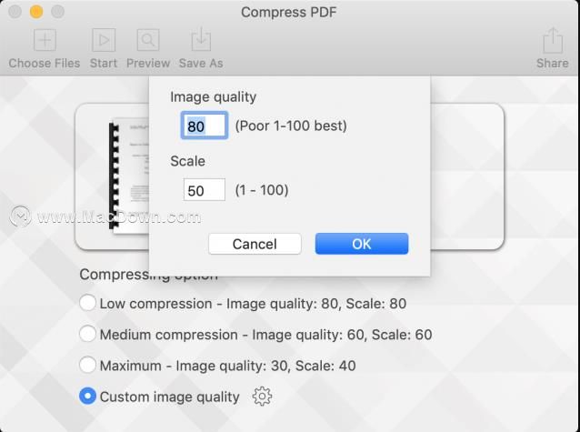 PDFļѹCompress PDF for macμСPDFļĴС