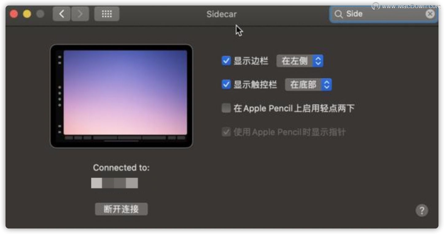 ν iPad Ϊ Mac չĻ 溽(Sidecar)