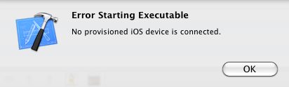 No provisioned iOS device is connected