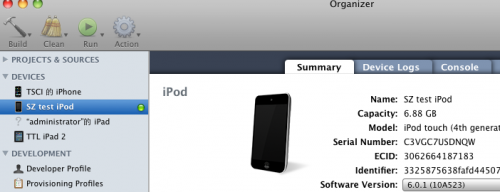 No provisioned iOS device is connected