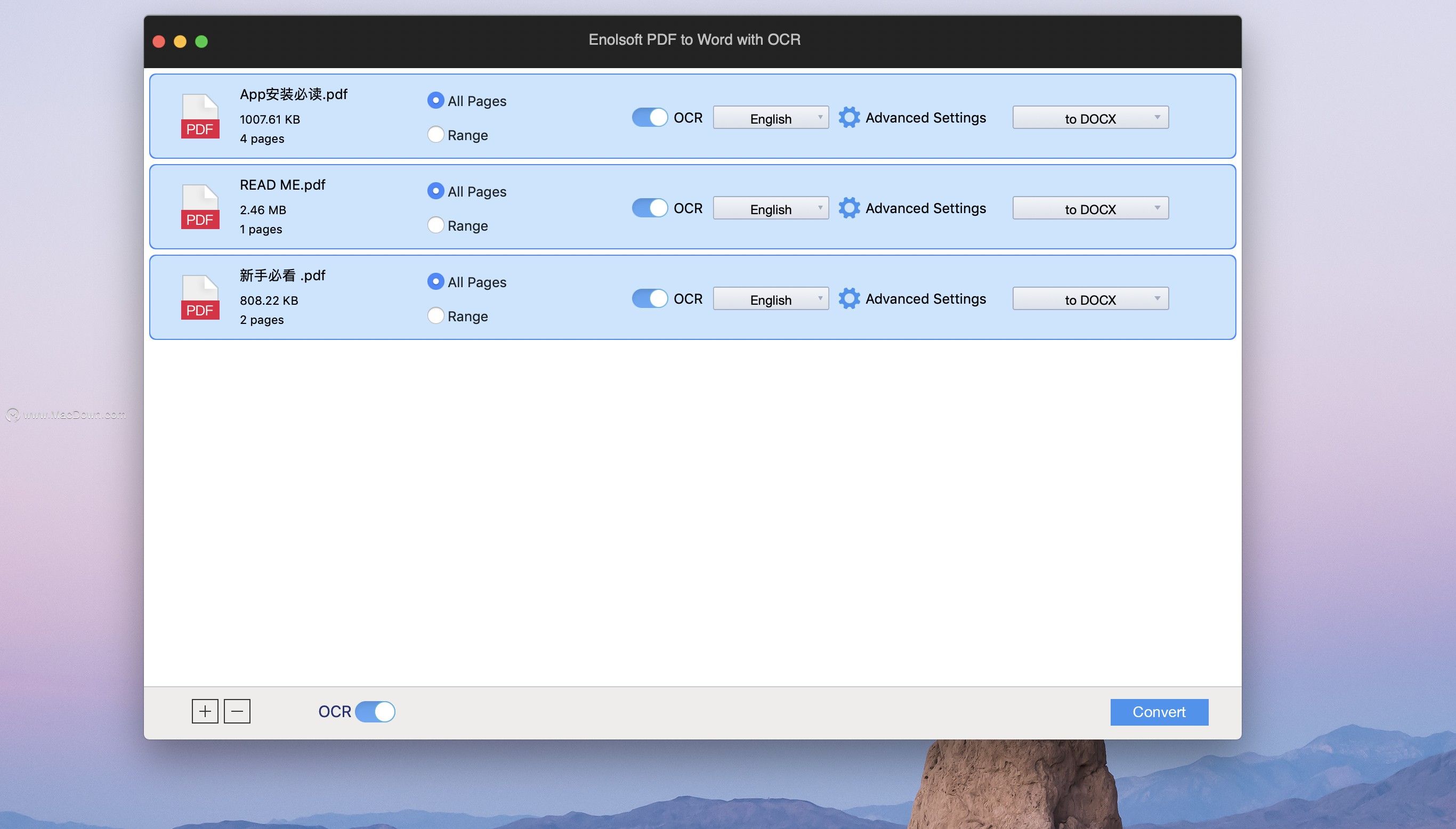 Enolsoft PDF to Word with OCRʹý̡̳ MacϽPDFתΪWord