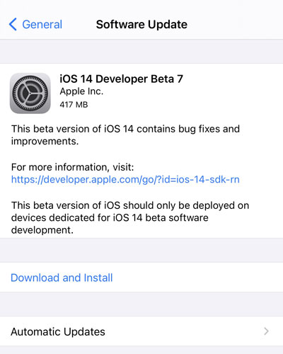 iOS14beta7ļôذװ