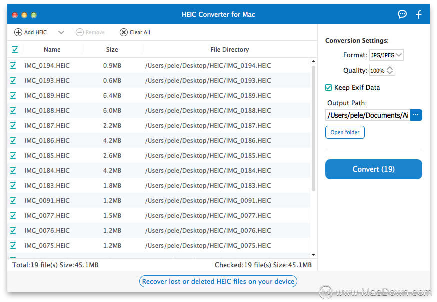 Aiseesoft HEIC ConverterMacϽHEICתΪJPG / JPEGPNG