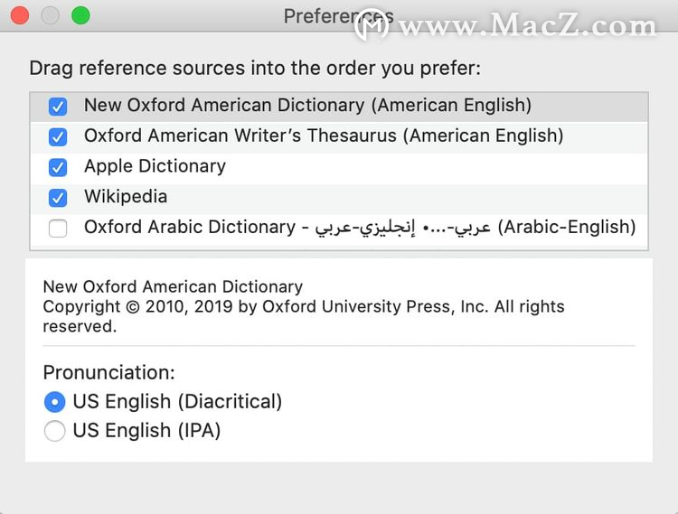 Mac Dictionary App