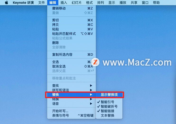  Mac ϵ Keynote Զ滻ı