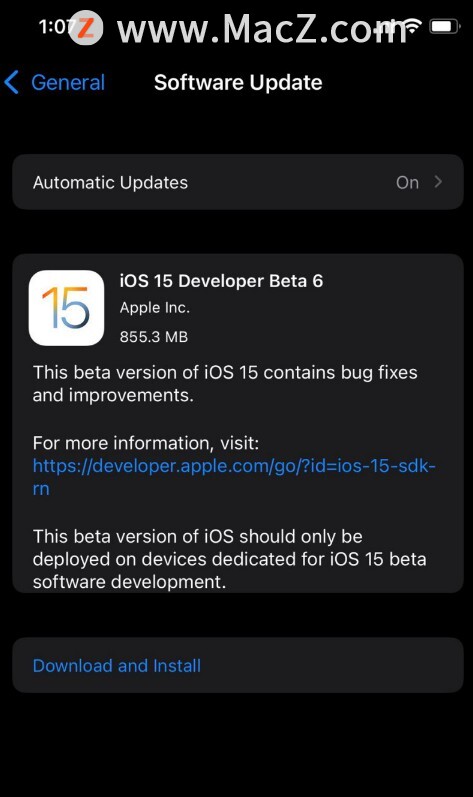 ƻ iOS 15/iPadOS 15 Ԥ Beta 6 ɾ SharePlay Safari 