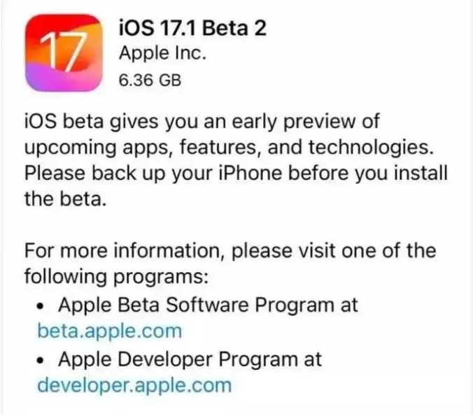 iOS / iPadOS 17.1 Beta 2 ݻ