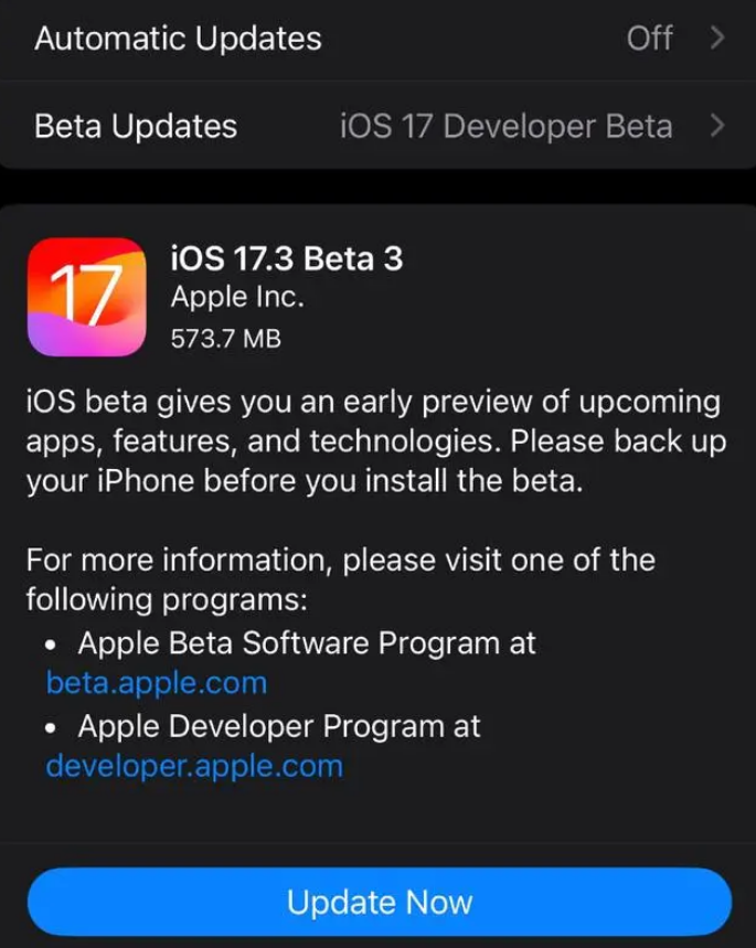 iOS17.3beta3ô