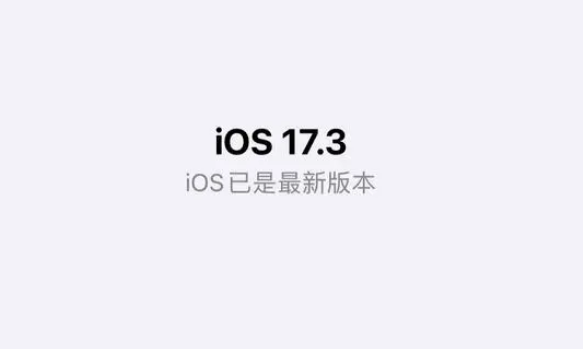 为什么要更新到iOS17.3？