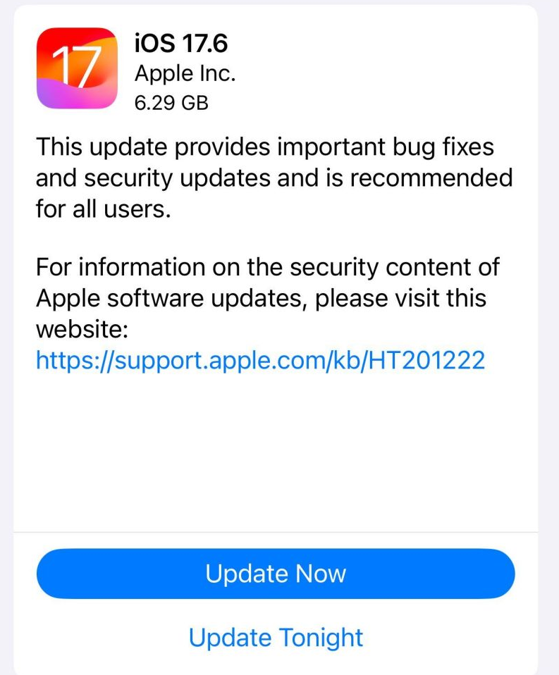 ƻ iOS 17.6 RC Ҫ޸Ͱȫ£Ƽû