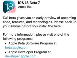 ƻ iOS / iPadOS 18 Ԥ Beta 7 