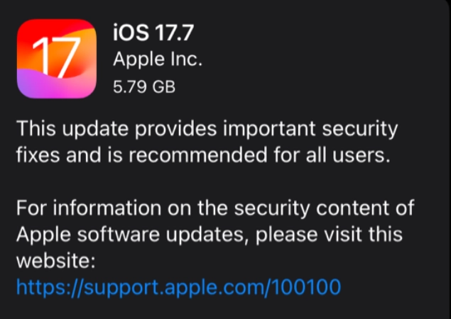 ƻ iOS / iPadOS 18 RC 桢17.7 RC ·