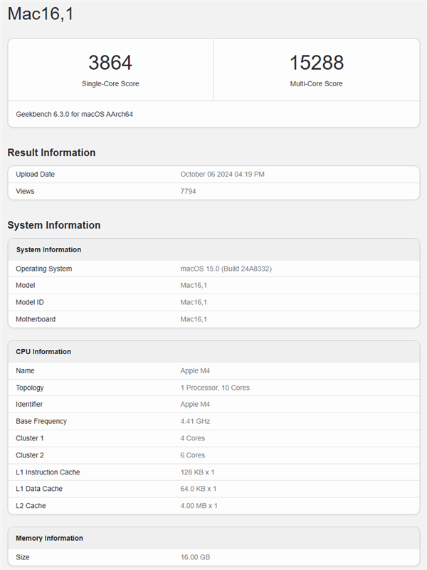 ƻMac M4 Geekbenchֳܷ¯26.7%